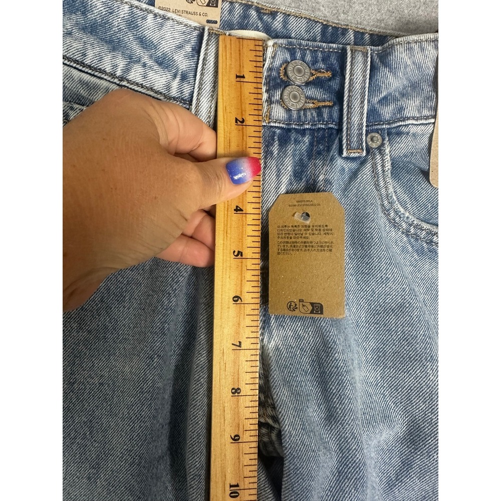 NWT Levis Low Loose Jeans Womens 24x32 Blue Superlow Wide Straight Leg - Picture 9 of 13